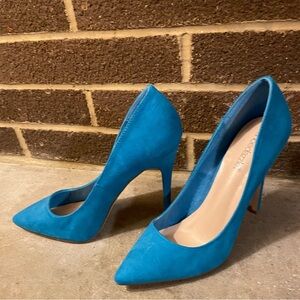 Shoe Dazzle Blue Heels Elegant Stiletto Pumps